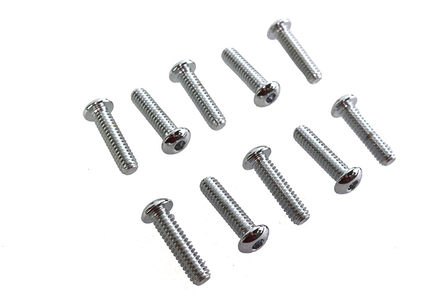 Allen Button Head Screws Chrome 1/4 X 1