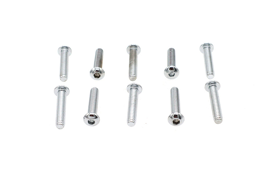 Allen Button Head Screws Chrome 1/4 X 1-1/4