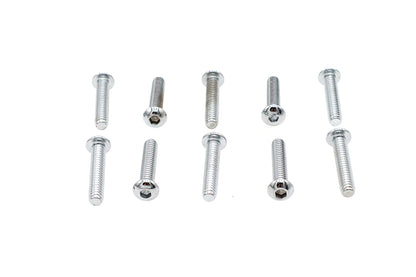 Allen Button Head Screws Chrome 1/4 X 1-1/4