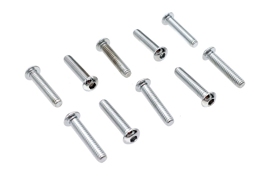 Allen Button Head Screws Chrome 1/4 X 1-1/4