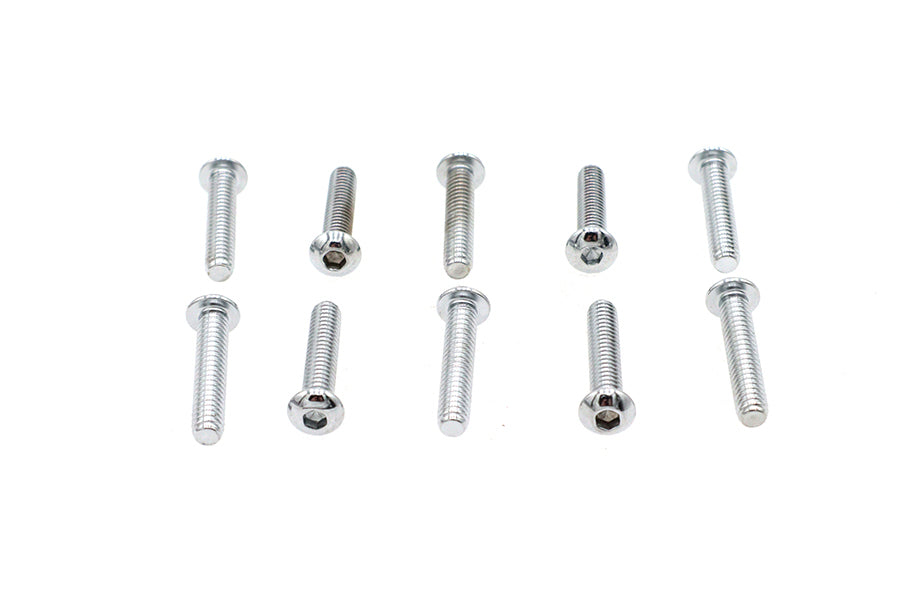 Allen Button Head Screws Chrome 1/4 X 1-1/2