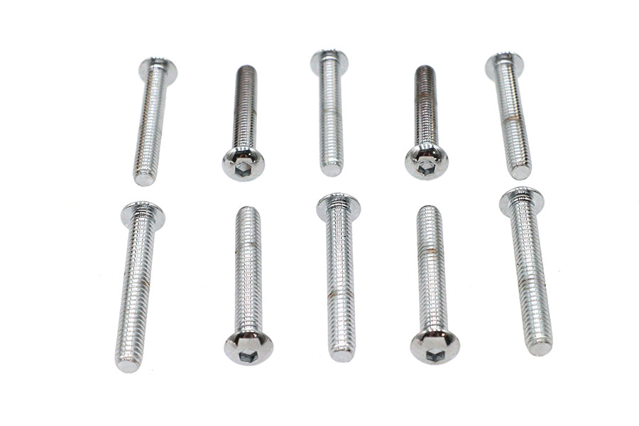 Allen Button Head Screws Chrome 1/4 X 1-3/4