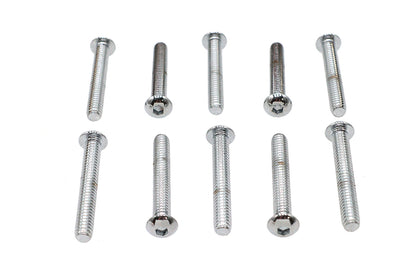 Allen Button Head Screws Chrome 1/4 X 1-3/4