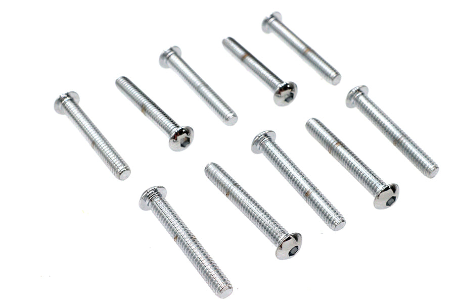 Allen Button Head Screws Chrome 1/4 X 1-3/4