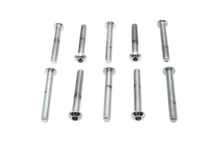 Allen Button Head Screws Chrome 1/4 X 2