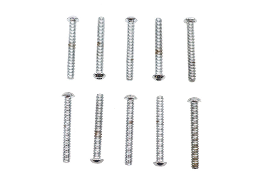 Allen Button Head Screws Chrome 1/4 X 2