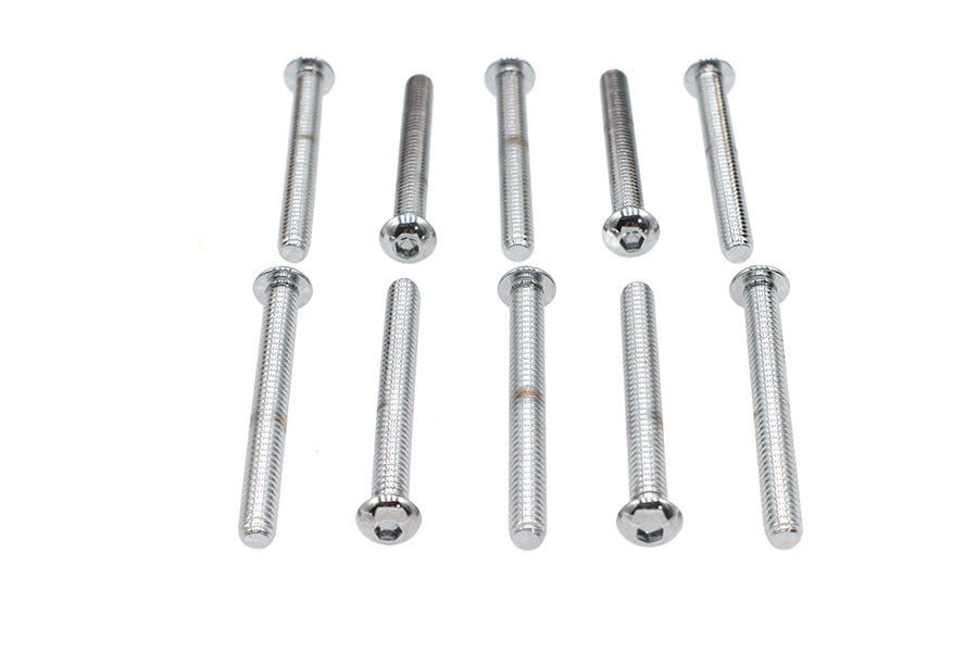 Allen Button Head Screws Chrome 1/4 X 2-1/4