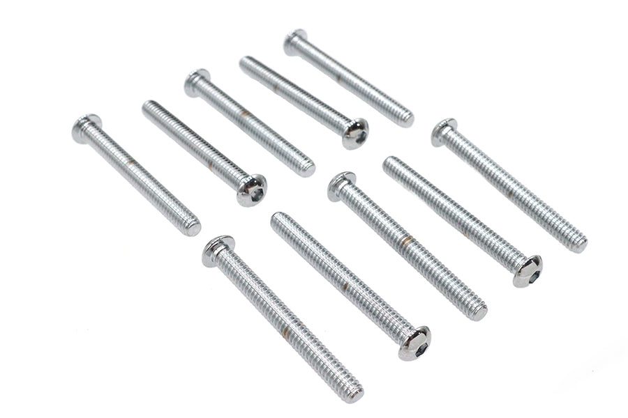 Allen Button Head Screws Chrome 1/4 X 2-1/4