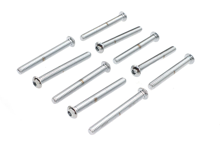 Allen Button Head Screws Chrome 1/4 X 2-1/4
