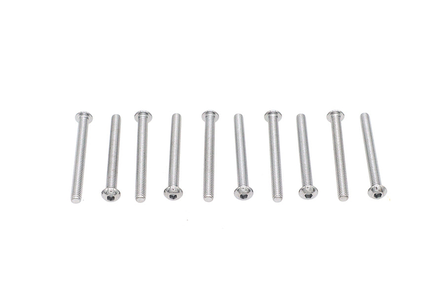 Allen Button Head Screws Chrome 1/4 X 2-1/2