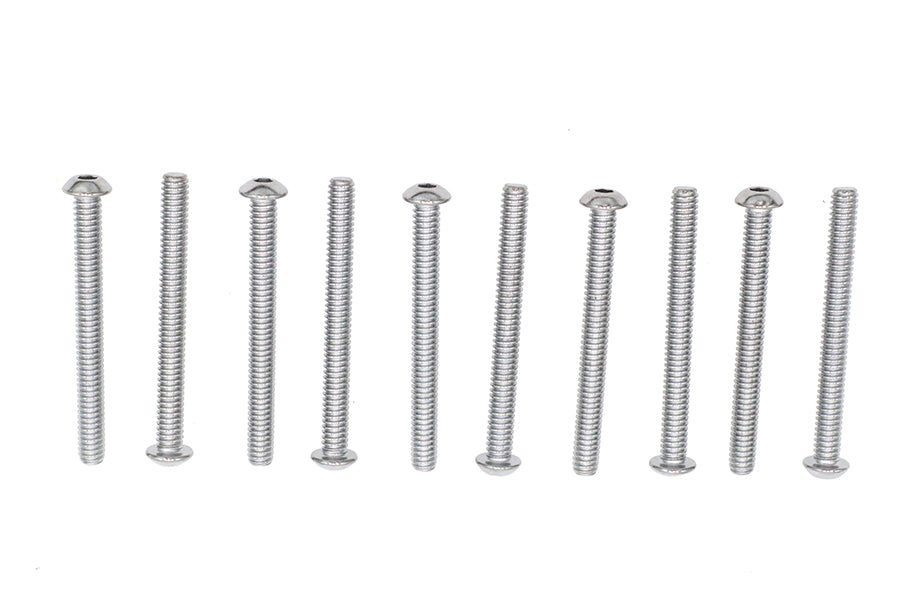 Allen Button Head Screws Chrome 1/4 X 2-1/2