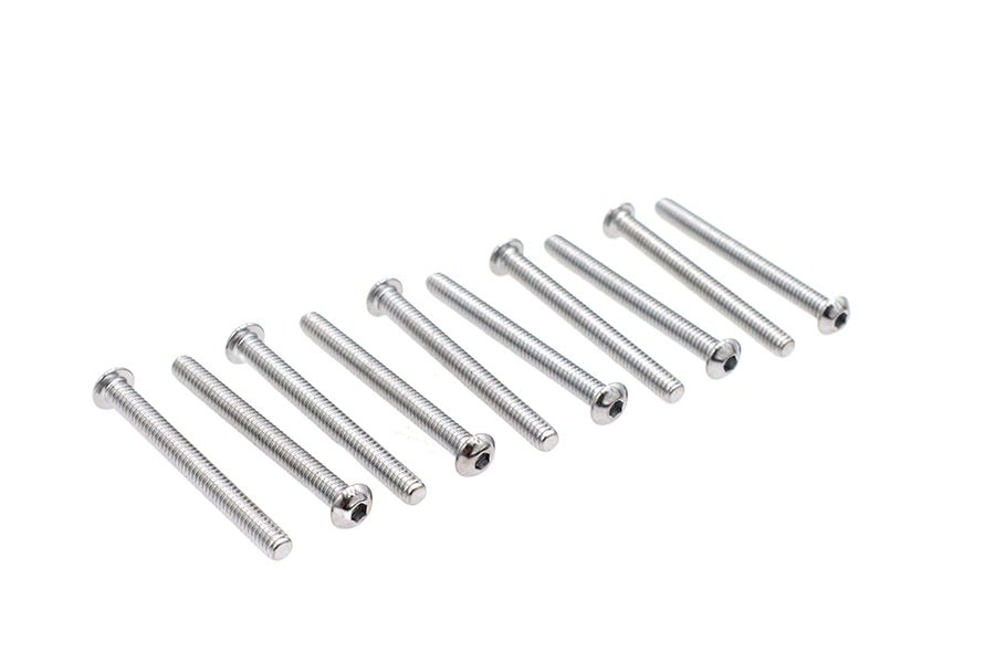 Allen Button Head Screws Chrome 1/4 X 2-1/2