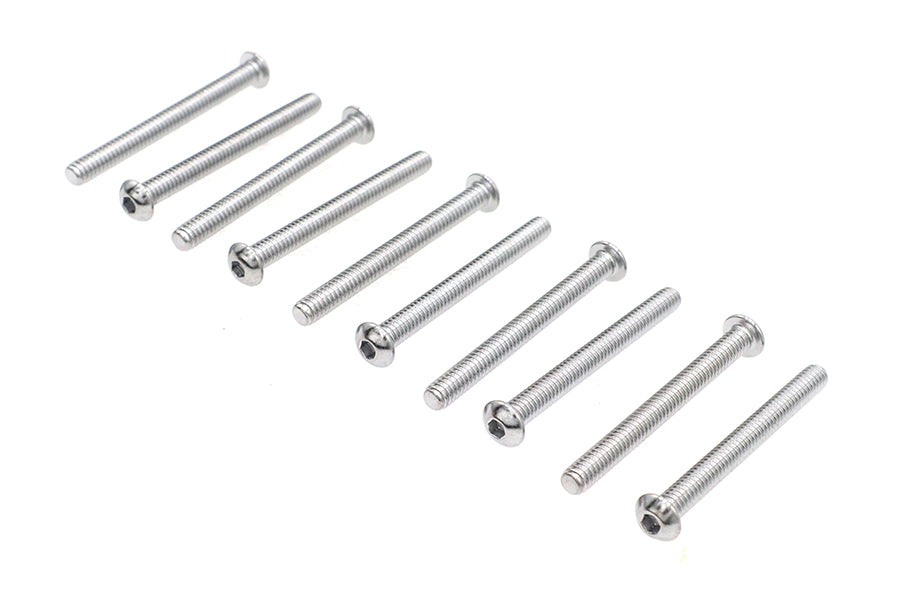 Allen Button Head Screws Chrome 1/4 X 2-1/2