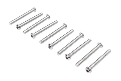 Allen Button Head Screws Chrome 1/4 X 2-1/2