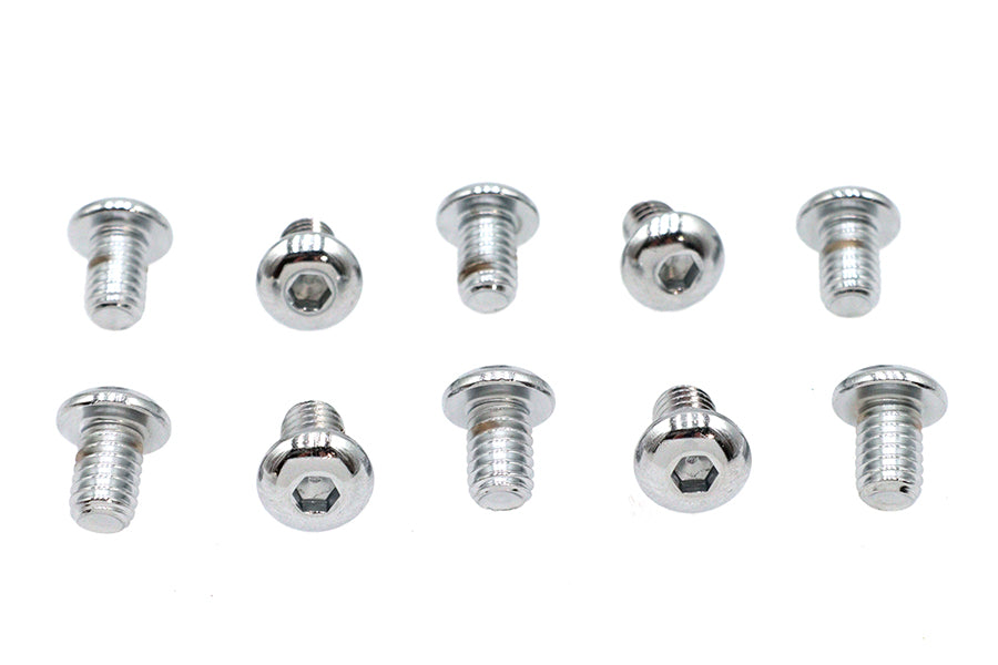 Allen Button Head Screws Chrome 5/16 X 1/2
