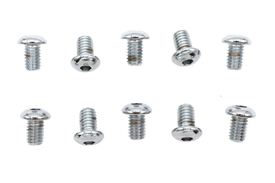 Allen Button Head Screws Chrome 5/16 X 1/2
