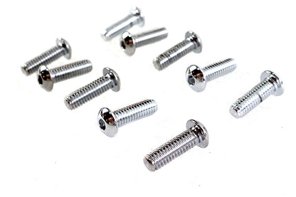 Allen Button Head Screws Chrome 5/16 X 1