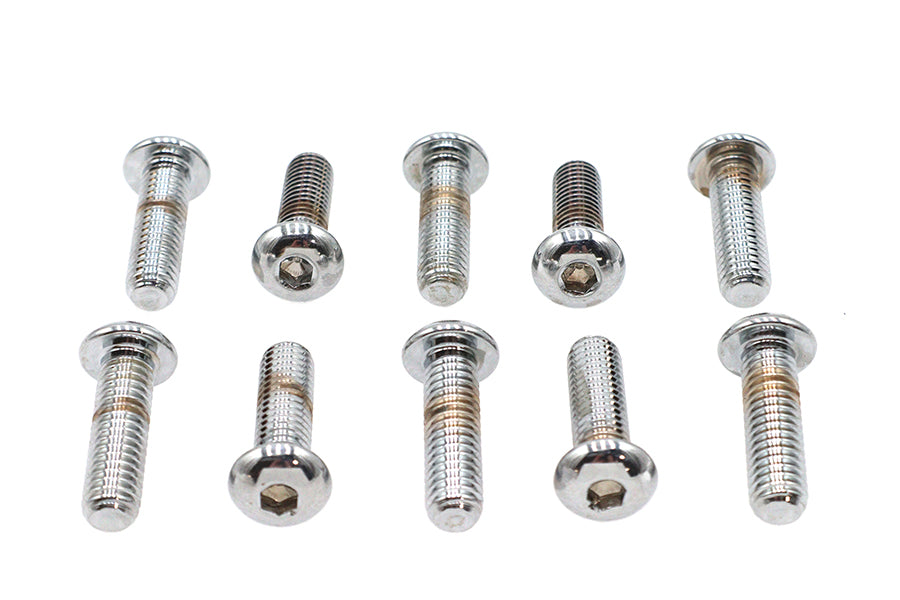 Allen Button Head Screws Chrome 3/8 X 1-1/4