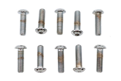 Allen Button Head Screws Chrome 3/8 X 1-1/4