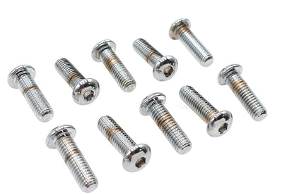 Allen Button Head Screws Chrome 3/8 X 1-1/4