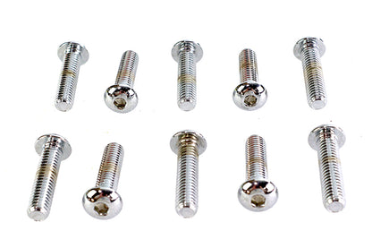 Allen Button Head Screws Chrome 3/8 X 1-1/2