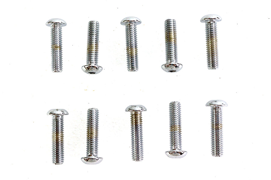Allen Button Head Screws Chrome 3/8 X 1-1/2