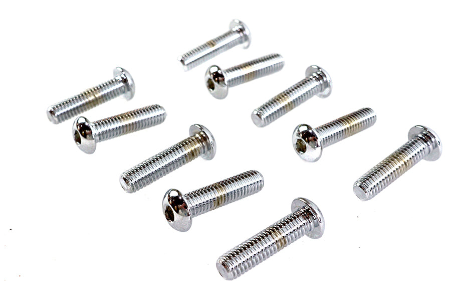 Allen Button Head Screws Chrome 3/8 X 1-1/2