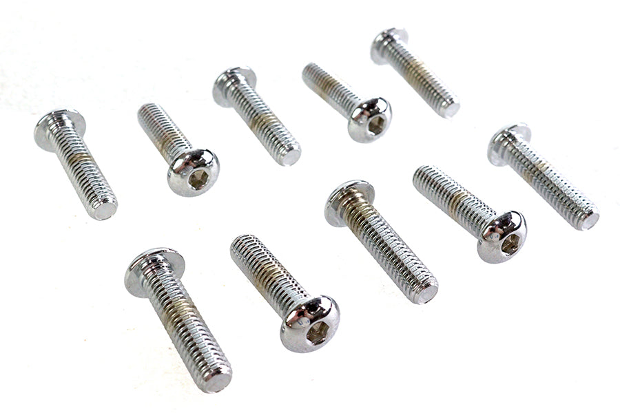 Allen Button Head Screws Chrome 3/8 X 1-1/2