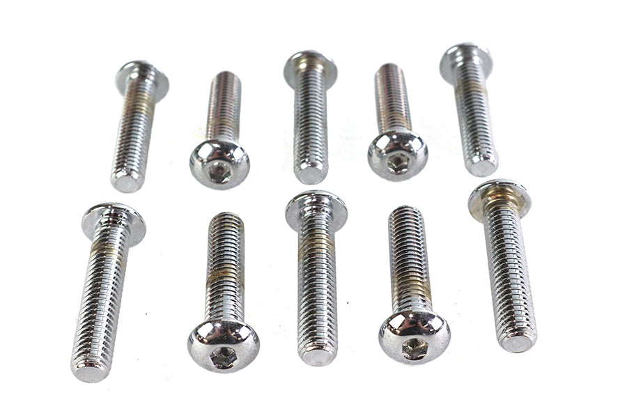 Allen Button Head Screws Chrome 3/8-16 X 1-3/4