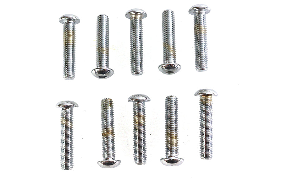 Allen Button Head Screws Chrome 3/8-16 X 1-3/4