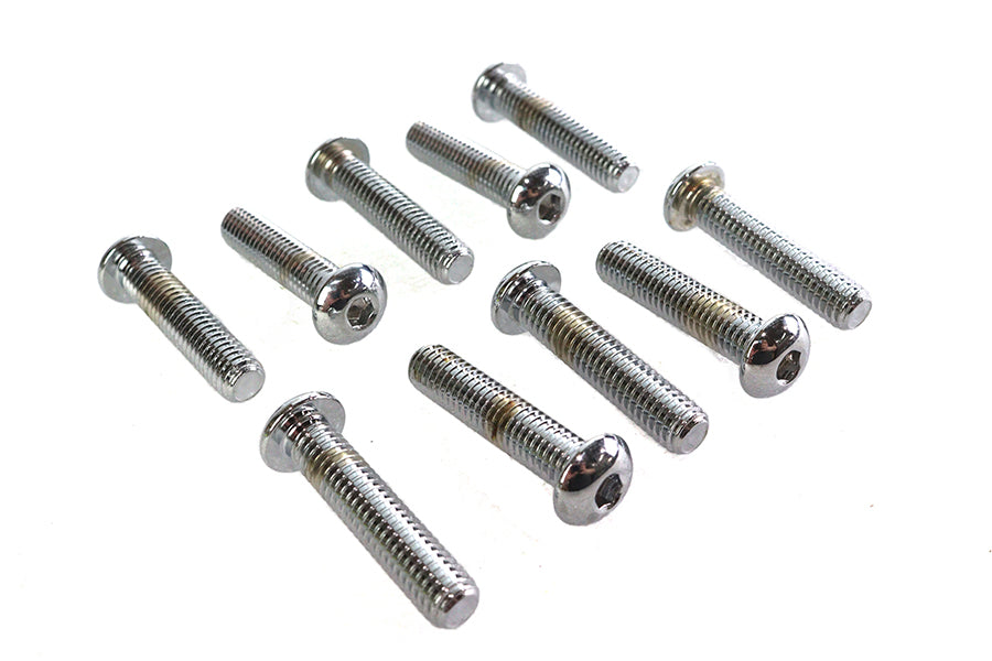 Allen Button Head Screws Chrome 3/8-16 X 1-3/4