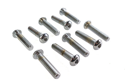 Allen Button Head Screws Chrome 3/8-16 X 1-3/4