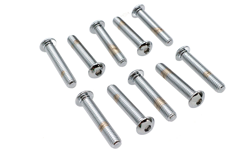 Allen Button Head Screws Chrome 3/8-16 X 2