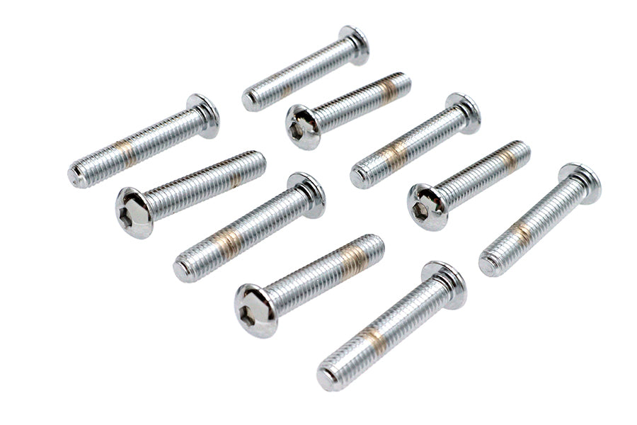 Allen Button Head Screws Chrome 3/8-16 X 2