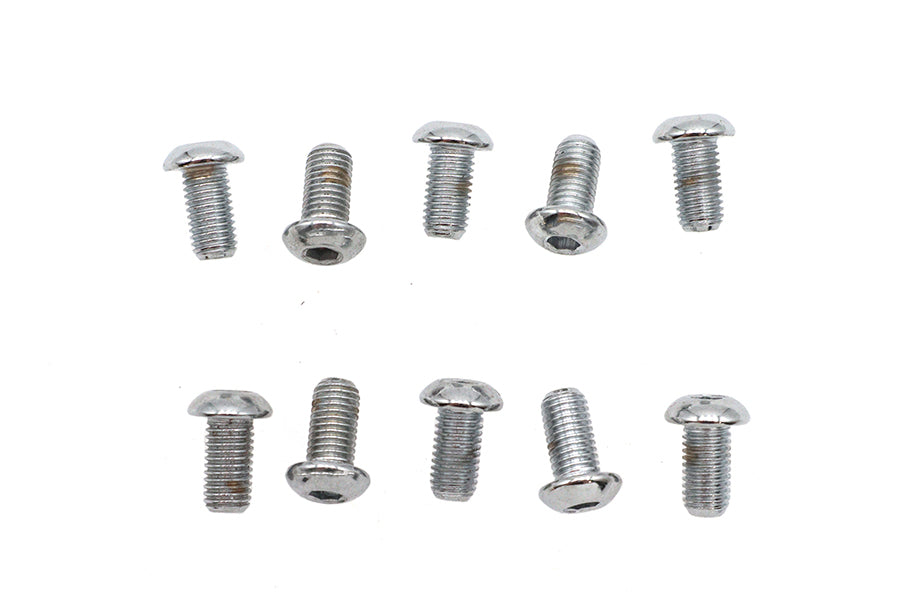 Allen Button Head Screws Chrome 1/4 X 1/2