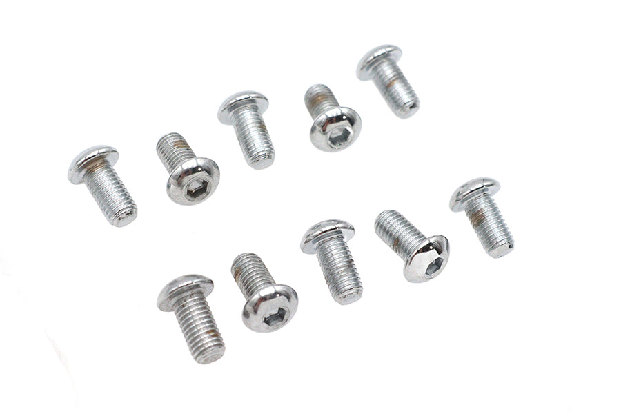 Allen Button Head Screws Chrome 1/4 X 1/2