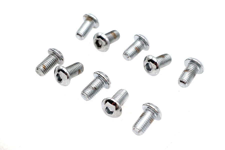 Allen Button Head Screws Chrome 1/4 X 1/2