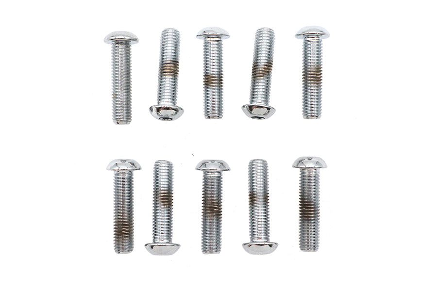 Allen Button Head Screws Chrome 1/4 X 1