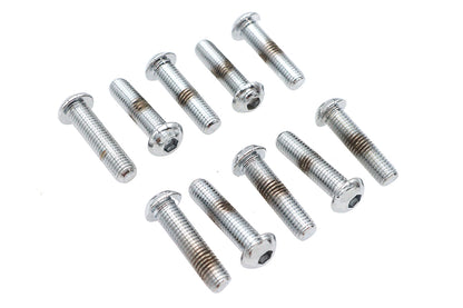 Allen Button Head Screws Chrome 1/4 X 1