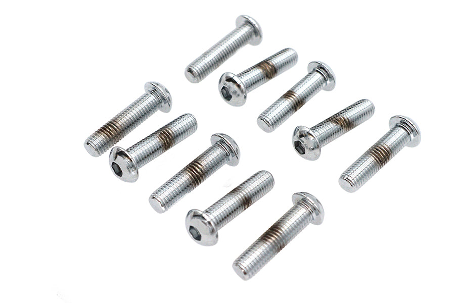 Allen Button Head Screws Chrome 1/4 X 1
