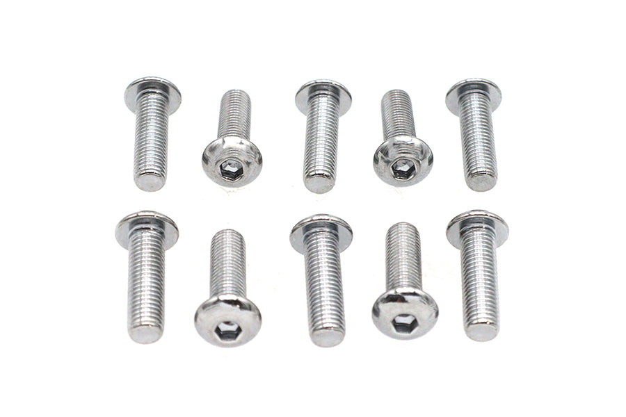 Allen Button Head Screws Chrome 5/16 X 1