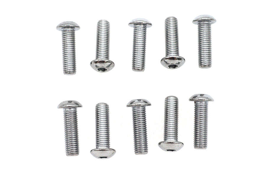 Allen Button Head Screws Chrome 5/16 X 1