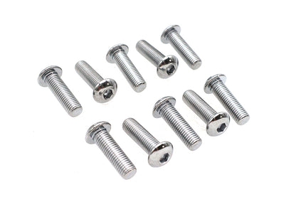 Allen Button Head Screws Chrome 5/16 X 1
