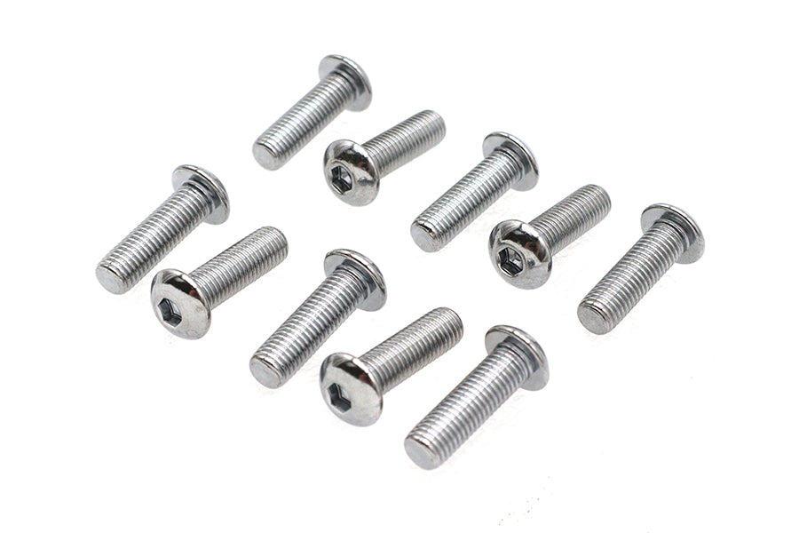 Allen Button Head Screws Chrome 5/16 X 1