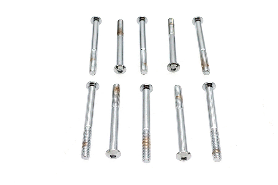 Allen Button Head Screws Chrome 1/4 X 2-5/8
