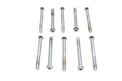 Allen Button Head Screws Chrome 1/4 X 2-5/8
