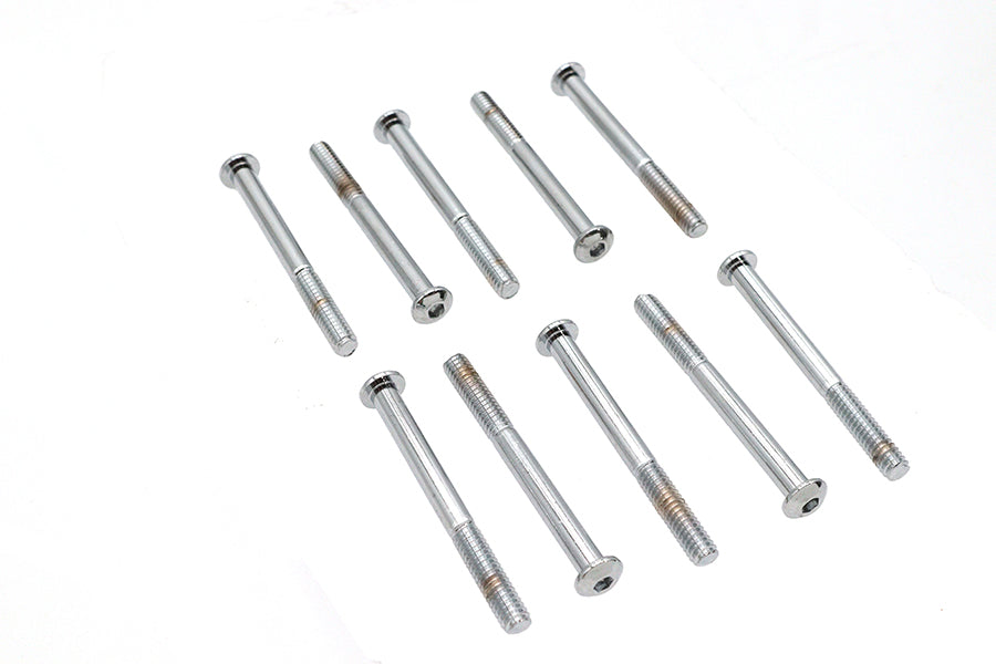 Allen Button Head Screws Chrome 1/4 X 2-5/8