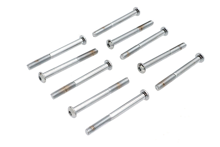 Allen Button Head Screws Chrome 1/4 X 2-5/8