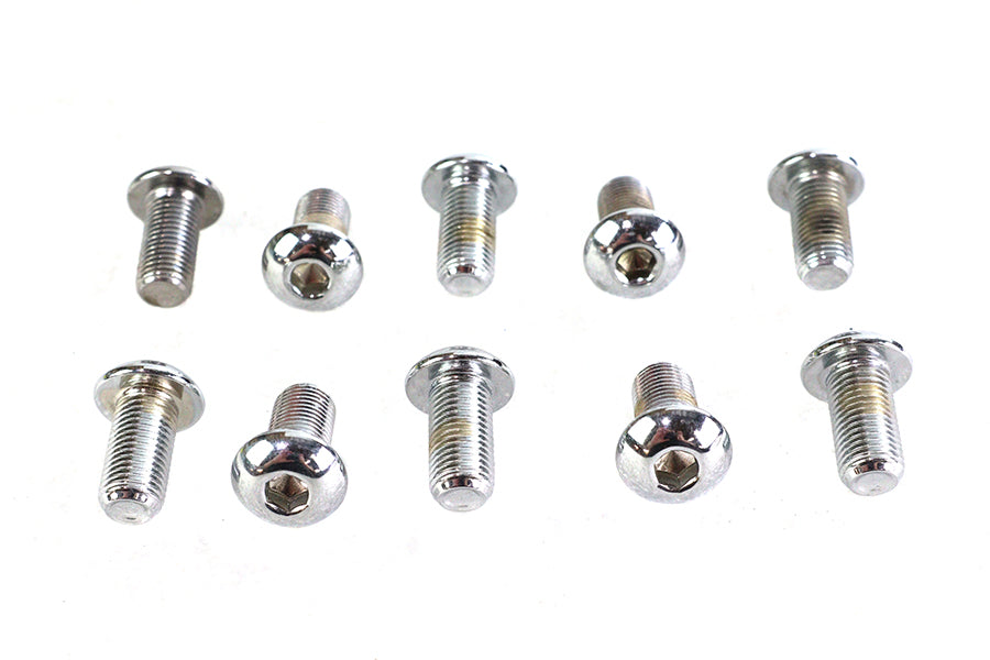 Allen Button Head Screws Chrome 3/8 X 3/4