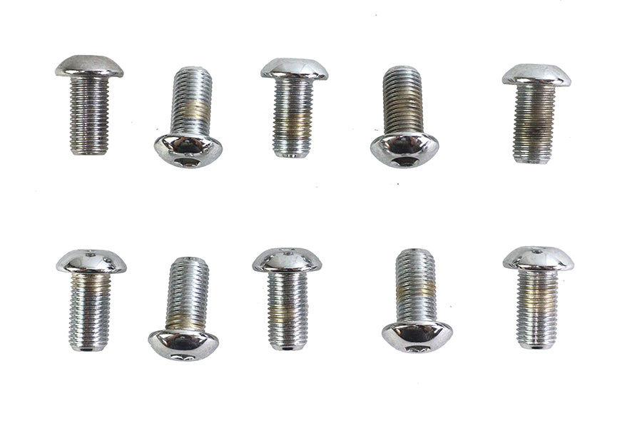 Allen Button Head Screws Chrome 3/8 X 3/4